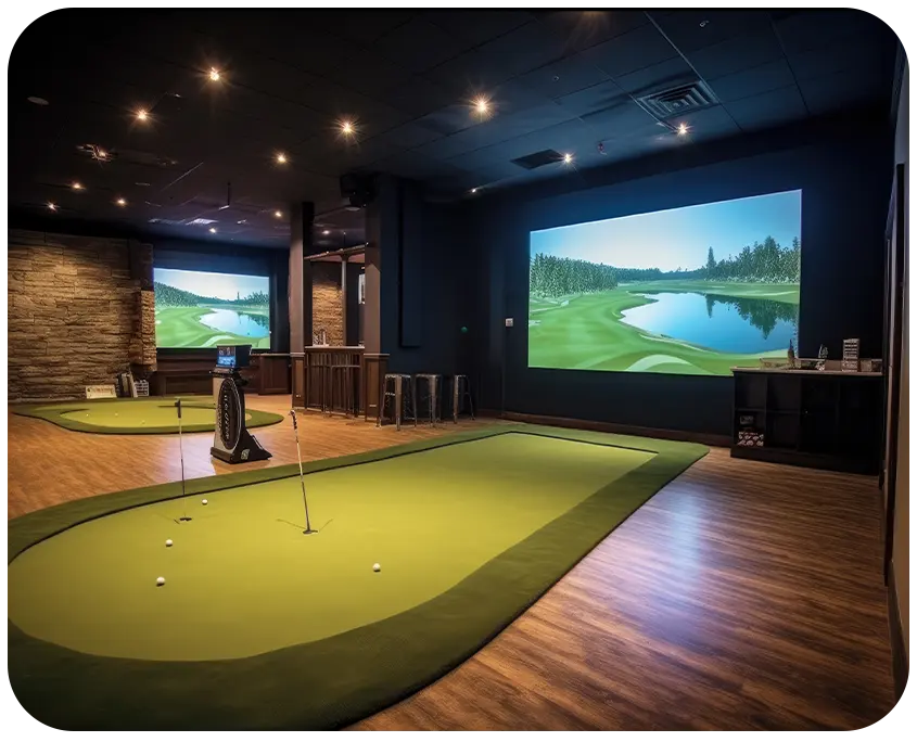 Commercial Golf Simulator Installation - Business Sim Designers